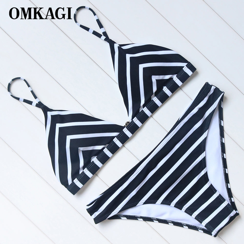 OMKAGI Striped Bikini